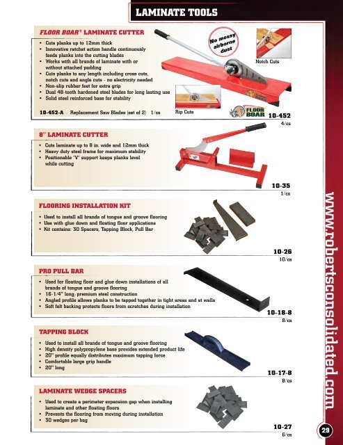 Installation Tools - Roberts Consolidated