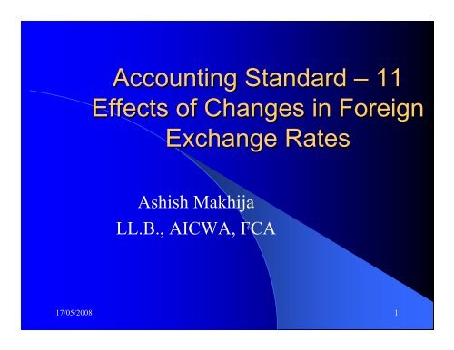 Accounting Standard â 11 Effects of Changes in ... - tnkpsc.com