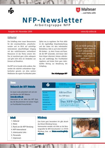 Newsletter 03/2009 - Arbeitsgruppe NFP