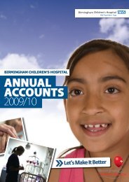 ANNUAL ACCOUNTS 2009/10 - Birmingham Children's Hospital