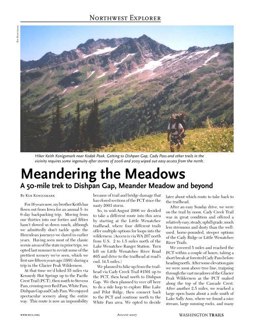 Meandering the Meadows - Washington Trails Association