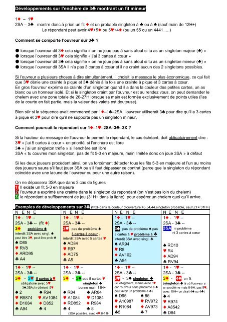 L'ouvreur utilise la redemande de 2SA