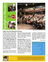 Spring 2011 Education Newsletter - Milwaukee Repertory Theater