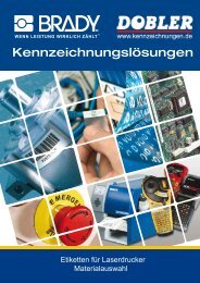 Katalog Laseretiketten Materialübersicht - Dobler GmbH Dobler GmbH