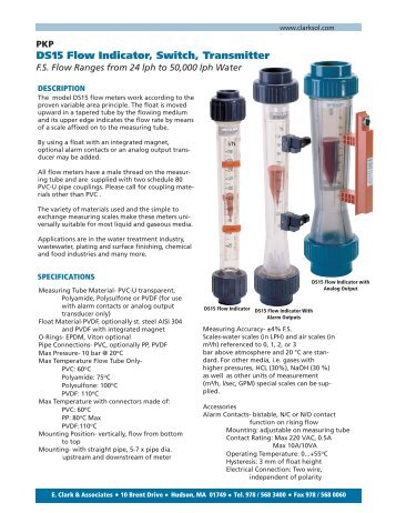 DS15 Flow Indicator, Switch, Transmitter