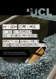 High Crime - Centre for Advanced Spatial Analysis - UCL