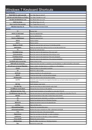 Windows 7 Keyboard Shortcuts - Shortcutmania.com