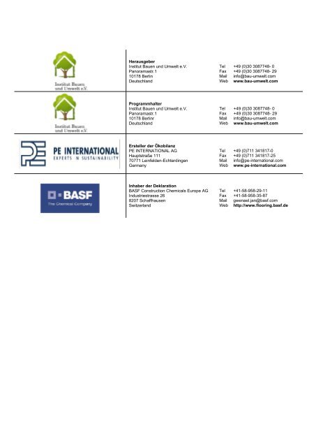 UMWELT-PRODUKTDEKLARATION MASTERTOP TC 485 W - Basf