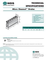 Micro Channel Drain Tech Specs - NDS