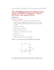 The 2N7000 n-channel enhancement mode MOSFET transistor ...