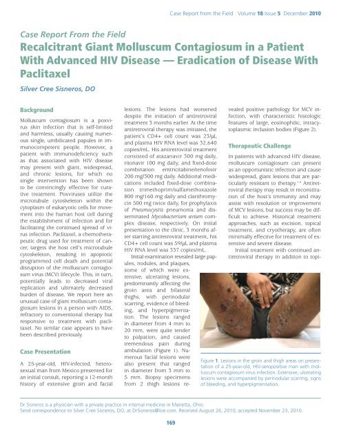 Recalcitrant Giant Molluscum Contagiosum in a Patient With ...