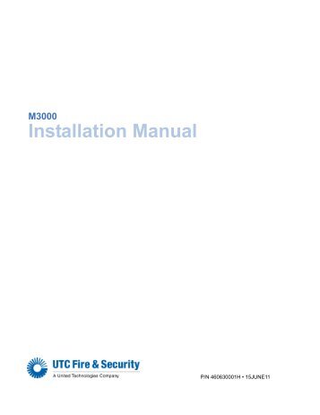 M3000 Controller Installation Manual - UTCFS Global Security ...