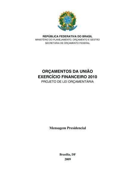 Mensagem Presidencial - MinistÃ©rio do Planejamento, OrÃ§amento e ...