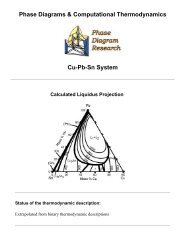 Cu-Pb-Sn Phase Diagram & Computational Thermodynamics - MatDL