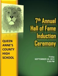 2012 Hall of Fame Induction (PDF) - Queen Anne's County Public ...