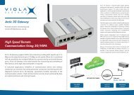 Arctic 3G Gateway datasheet - Viola Systems