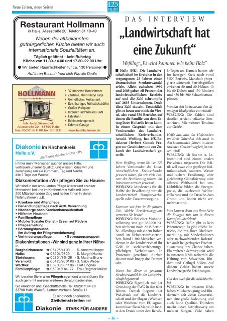 Reportagen - Interviews - Hintergründe - Haller Kreisblatt