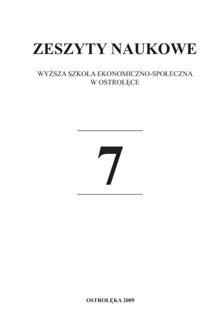Zeszyty Naukowe Wses