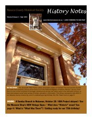 September 2012 - Waseca County Historical Society