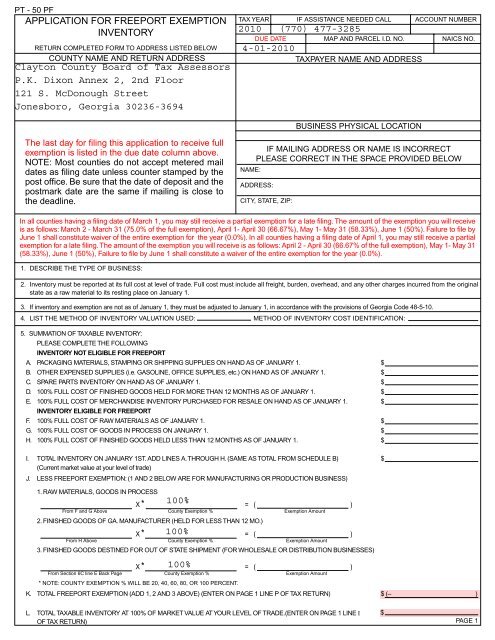 application form - Clayton County Government.