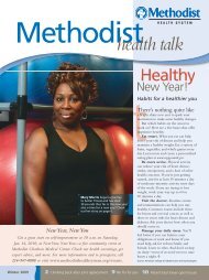 health talk health talk - Methodist Health System