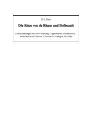 Die SÃ¤tze von de Rham und Dolbeault