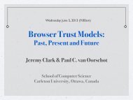 Browser Trust Models - Carleton University