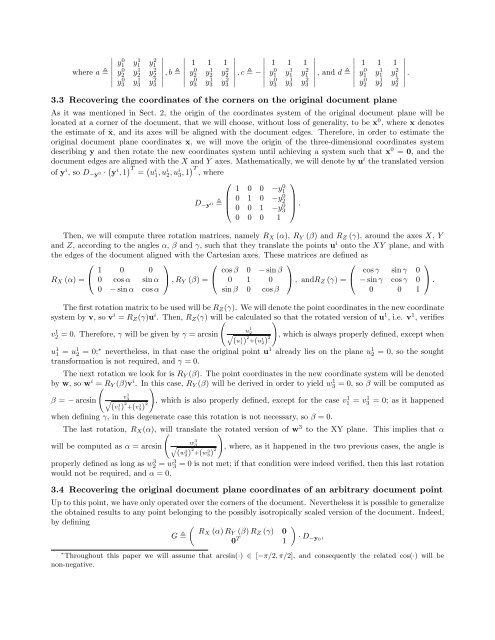 A new method for perspective correction of document images