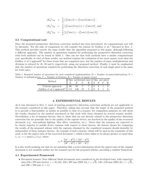 A new method for perspective correction of document images