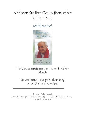 Der Gesundheitsführer von Dr. med. Walter Mauch