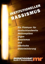 Institutioneller Rassismus - Migrationsrat Berlin-Brandenburg eV