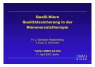 QuaSi-Niere Qualitätssicherung in der Nierenersatztherapie