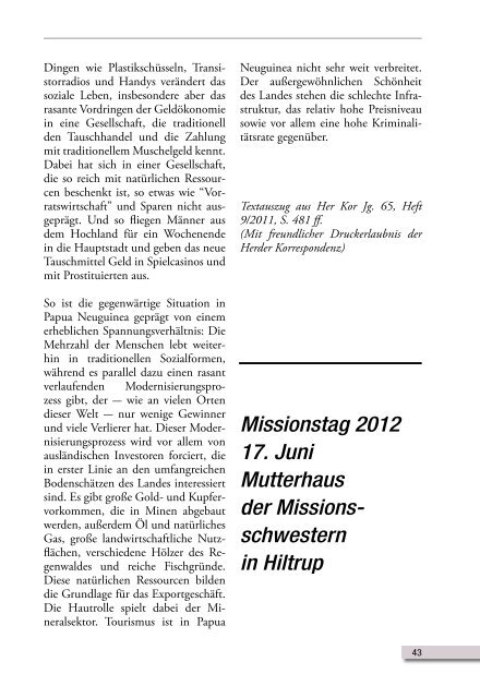 Hiltruper Monatshefte - bei den Hiltruper Missionaren!