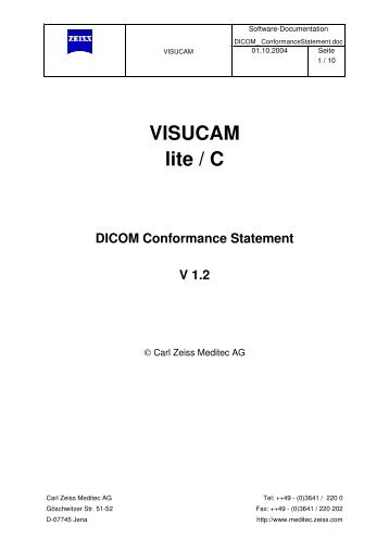 VISUCAM lite / C - Carl Zeiss