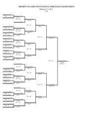 MISSION SAN JOSE INVITATIONAL WRESTLING TOURNAMENT ...