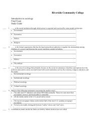 Soc1 Final Study Guide F09.pdf - Riverside Community College