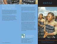 BAOULE - National African Language Resource Center