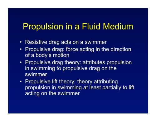 Chapter 15: Human Movement in a Fluid Medium