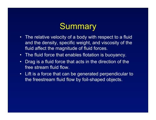 Chapter 15: Human Movement in a Fluid Medium