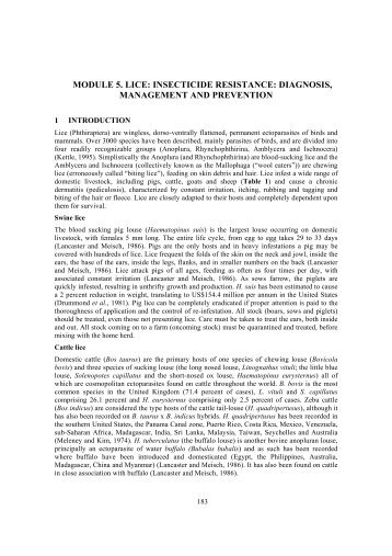 MODULE 5. LICE: INSECTICIDE RESISTANCE ... - FAO.org