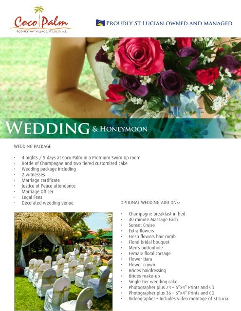 Weddings & Honeymoon Packages - Coco Palm