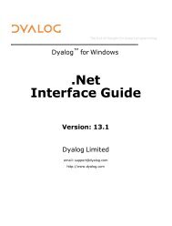 DotNet Interface Guide - Dyalog Limited