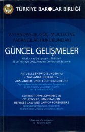 TORKiYE BAROLAR BiRÃ G%i. il - TÃ¼rkiye Barolar BirliÄi YayÄ±nlarÄ±