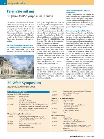 Feiern Sie mit uns 30. AfnP-Symposium