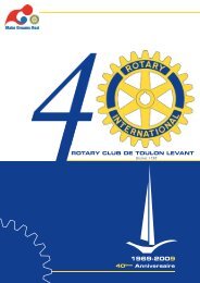 ROTARY CLUB DE TOULON LEVANT 40Ã¨me Anniversaire