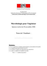 Microbiologie pour l'ingÃ©nieur Nom de l'Ã©tudiant : - Coaching