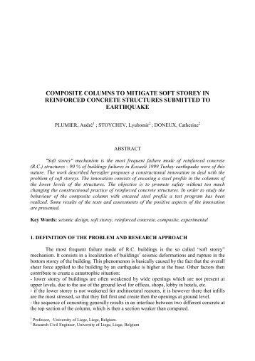 Composite columns to mitigate soft storey in reinforced concrete ...