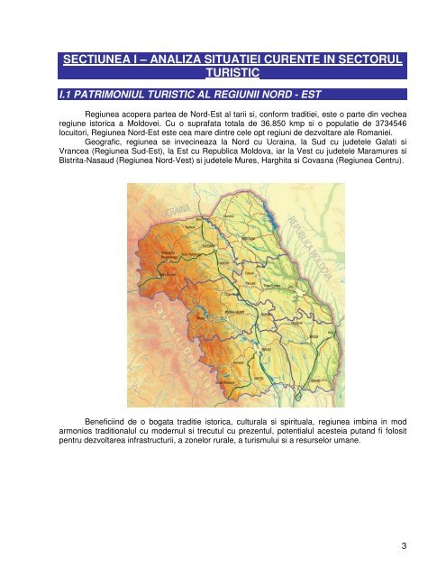 planul regional de actiune pentru turism nord-est 2009-2013