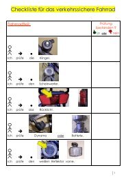 Checkliste fÃ¼r das verkehrssichere Fahrrad - Katharina-Kasper-Schule