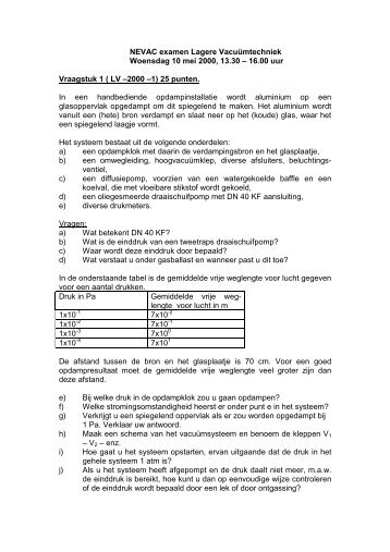 2000 LV - cursus vacuÃ¼mtechniek